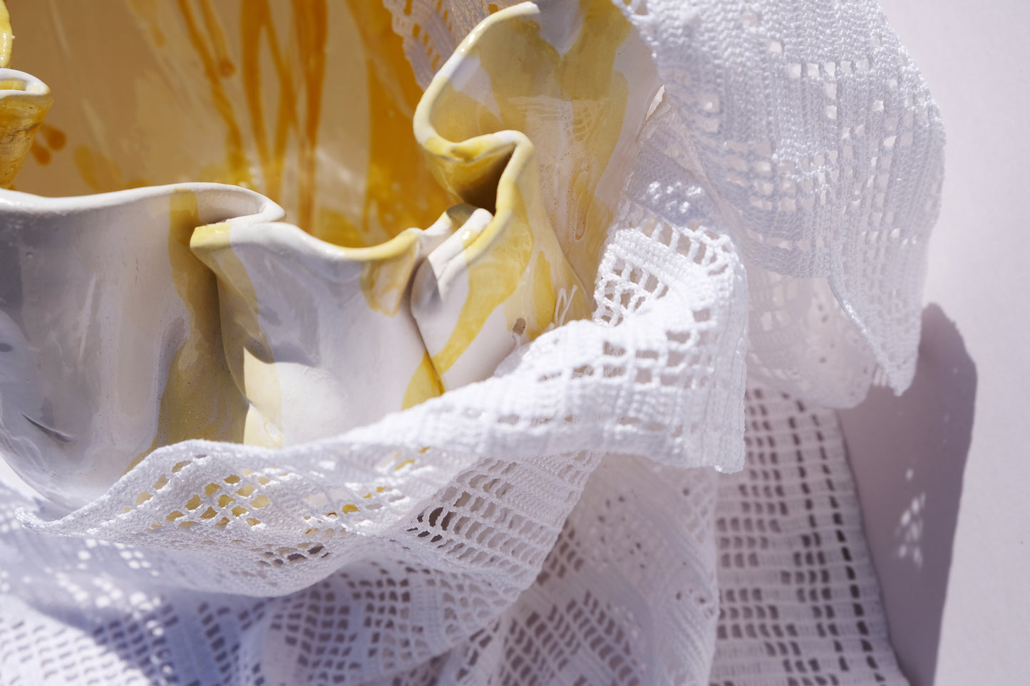 YELLOW MARELE with lace